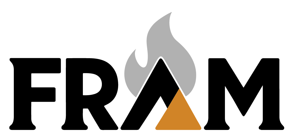 Logo des Projektes Fire Risk Assessment and Management of European Coal Heaps (FRAM), bei dem ein Haldenbrand visualisert ist